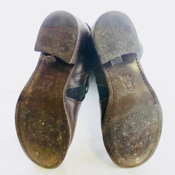 🌟HP🌟Tory Burch Brown Leather/Blk Wool Boots 5.5 - Picture 4 of 7